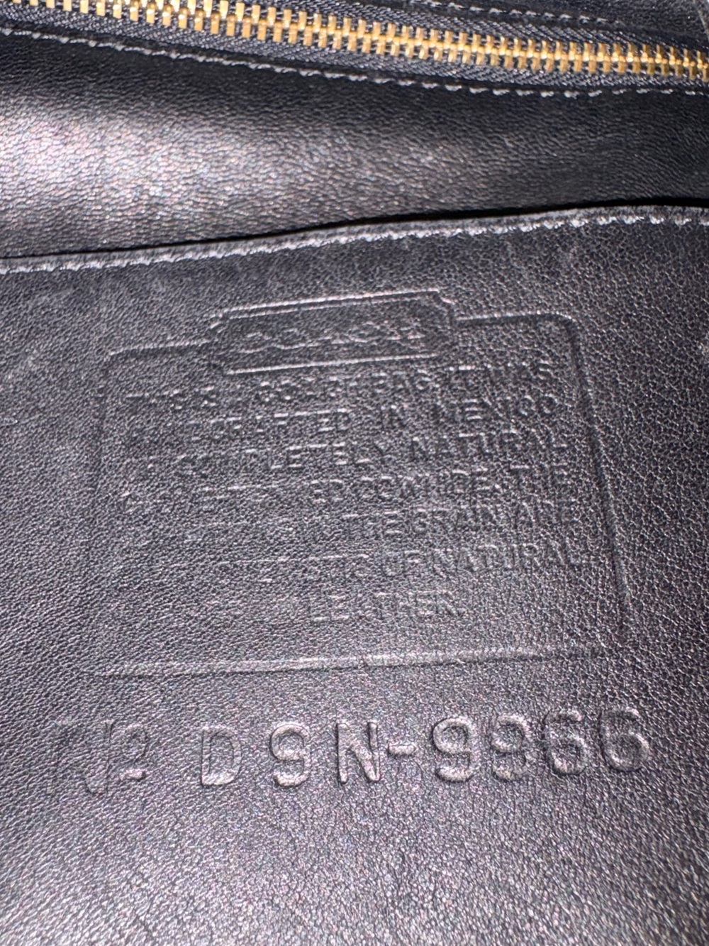 1999 Vintage Coach Black Leather Legacy Zip Crossbody Bag 9966 - Picture 2 of 15